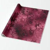 Floral Bridal Marsala Glitzer Burgundy Glam Geschenkpapier (Ungerollt)