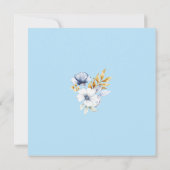 Floral Bridal Shoe Etwas Blue Brautparty Einladung (Rückseite)