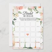 Floral Bridal Shower Bingo Game Printable Einladung (Vorderseite)
