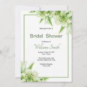 Floral Bridal Shower Invitation Card Template Einladung (Vorderseite)