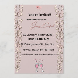 Floral Bridal Shower Invitation | Custom Name & De Einladung