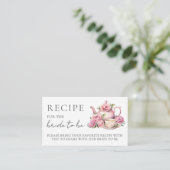 Floral Bridal Shower Recipe Begleitkarte (Stehend Vorderseite)