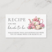 Floral Bridal Shower Recipe Begleitkarte (Vorderseite)