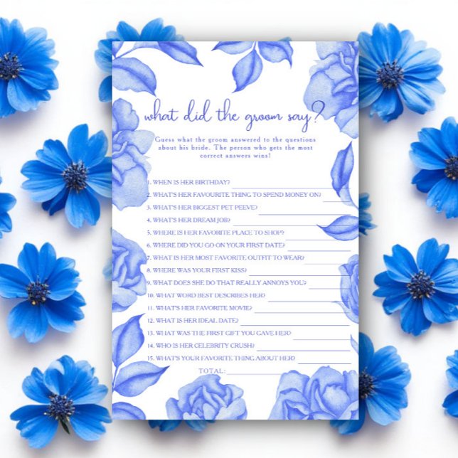 Floral Bridal shower What did the groom say  (Von Creator hochgeladen)