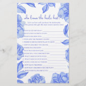 Floral Bridal Shower Who knows the bride best (Vorderseite)