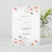 Floral Bridal Tea Invitation Spring Garden Party  Einladung (Stehend Vorderseite)