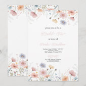 Floral Bridal Tea Invitation Spring Garden Party  Einladung (Vorne/Hinten)