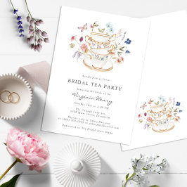 Floral Bridal Tee Party Einladung