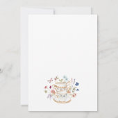 Floral Bridal Tee Party Einladung (Rückseite)