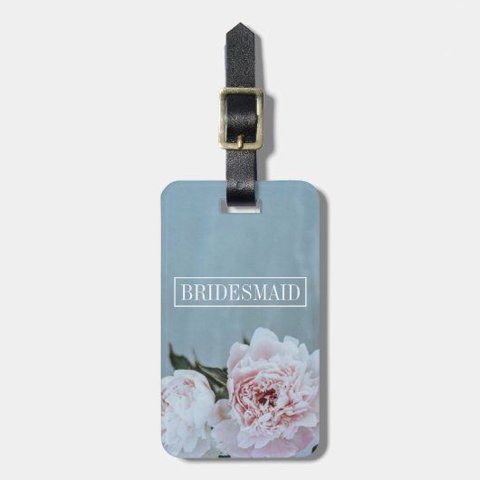 Floral Bridesmaid Gepäckanhänger (Vorderseite vertikal)