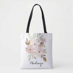 Floral Bridesmaid Geschenk Personalisierte Totttas Tasche