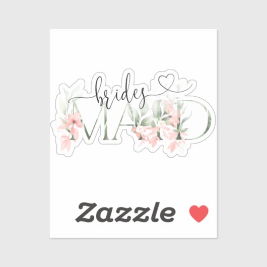Floral Bridesmaid Sticker, Junggeselinnen-Abschied Aufkleber (Blatt)