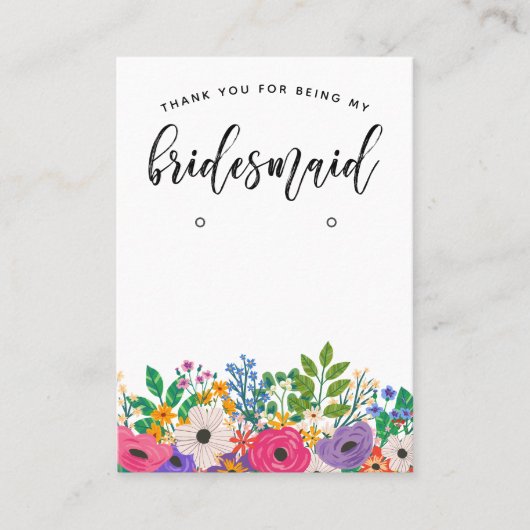 Floral Bridesmaid Vielen Dank für Ihr Interesse an Visitenkarte (Vorderseite)