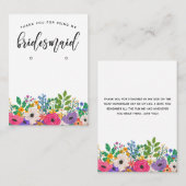 Floral Bridesmaid Vielen Dank für Ihr Interesse an Visitenkarte (Vorne/Hinten)