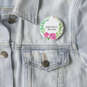 Floral Bridesmaid Wedding Button (Beispiel)