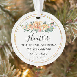 Floral Bridesmaid Weihnachtsgeschenk | Bridesmaid Ornament