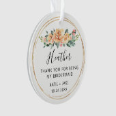 Floral Bridesmaid Weihnachtsgeschenk | Bridesmaid Ornament (Vorderseite)