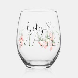 Floral Bridesmaid Weinkeller Bridesmaid Weinglas Ohne Stiel