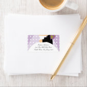 Floral Bridge & Groom Return Address Label Adressaufkleber (Insitu)