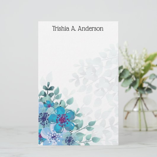 floral briefpapier (Stehend Vorderseite)