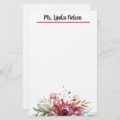 floral briefpapier (Vorne/Hinten)