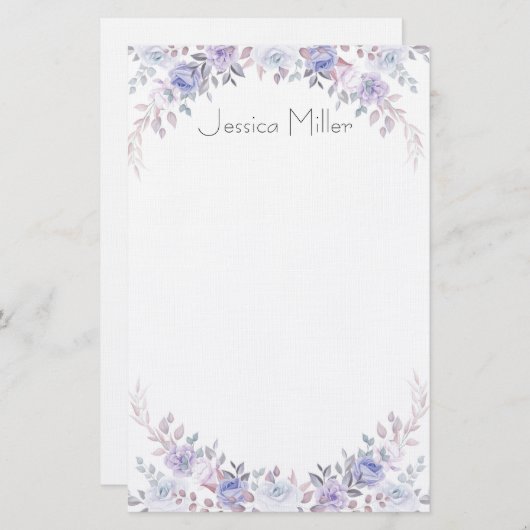 floral briefpapier (Vorne/Hinten)