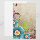 floral briefpapier (Vorne/Hinten)
