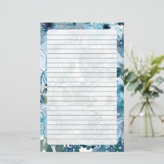 floral briefpapier (Stehend Vorderseite)