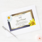 Floral Brown Blue Glitzer White Product Label Logo Rechteckiger Aufkleber (Umschlag)