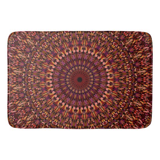 Floral Brown Mandala Design-48566 Badematte (Vorderseite)