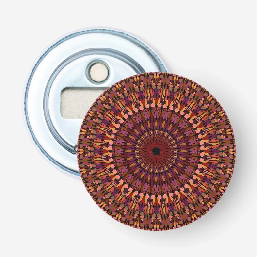 Floral Brown Mandala Design-48566 Flaschenöffner (Vorderseite)