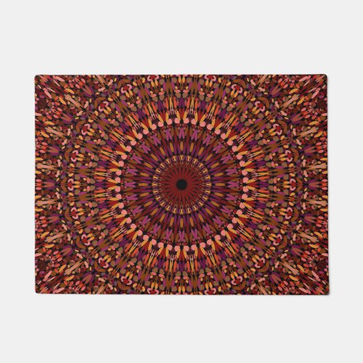 Floral Brown Mandala Design-48566 Fußmatte (Vorderseite)