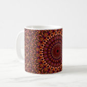 Floral Brown Mandala Design-48566 Kaffeetasse (Vorderseite Links)