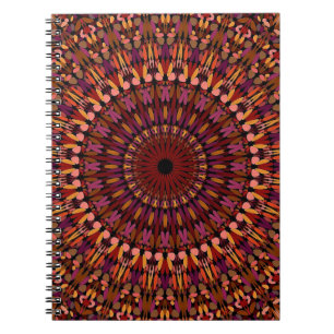 Floral Brown Mandala Design-48566 Notizblock
