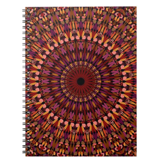 Floral Brown Mandala Design-48566 Notizblock (Vorderseite)