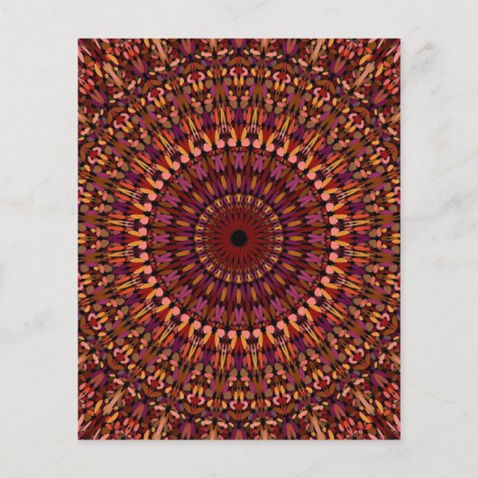 Floral Brown Mandala Design Flyer (Hinten)