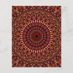 Floral Brown Mandala Design Flyer