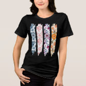 Floral Brush Stroke Mama Tri-Blend Shirt (Vorderseite)