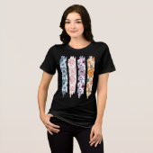 Floral Brush Stroke Mama Tri-Blend Shirt (Vorderseite voll)