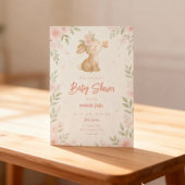 Floral Bunny Baby Dusche Einladung