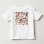 Floral Bunny Doodle T - Shirt | Niedliche und gemü (Vorderseite)