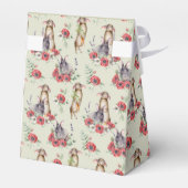 Floral Bunny Ear Baby Dusche Green Fevor Box Geschenkschachtel (Rückseite)