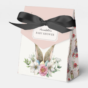 Floral Bunny Ear Baby Dusche Pink Gesichtsbox Geschenkschachtel