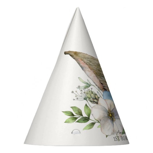 Floral Bunny Ear Geburtstag Partyhütchen (Links)