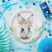 Floral Bunny Easter Pappteller (Party)