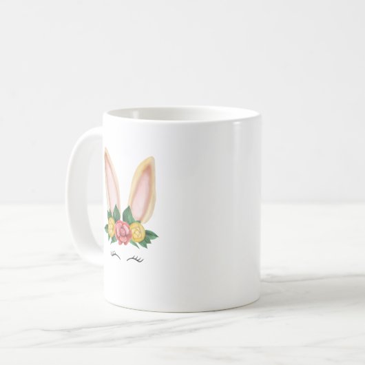 Floral Bunny Fantasy Kaffeetasse (Vorderseite Links)