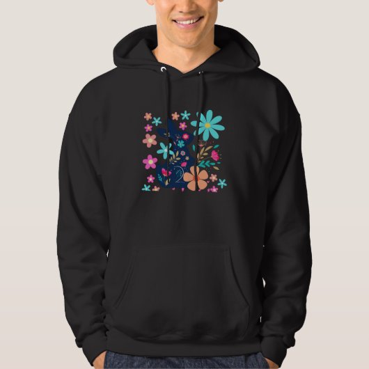 Floral Bunny Flower Easter Bunny  Easter  1 Hoodie (Vorderseite)