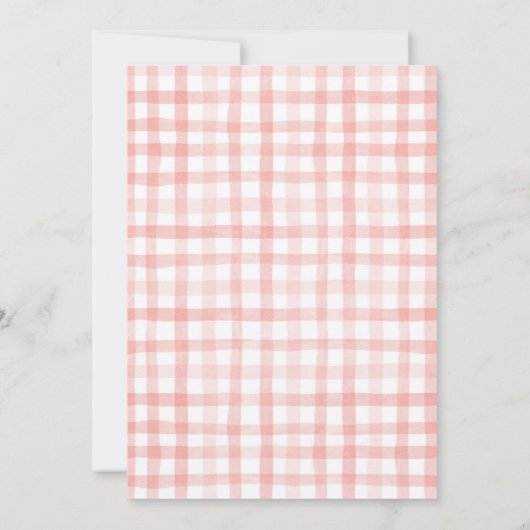 Floral Bunny Girl Baby Dusche Einladung (Rückseite)