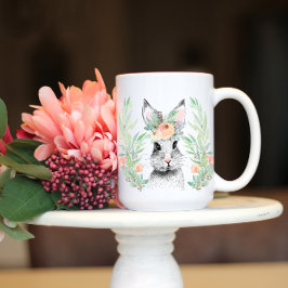 Floral Bunny Jumbo-Tasse