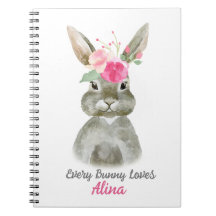Floral Bunny Notepad
